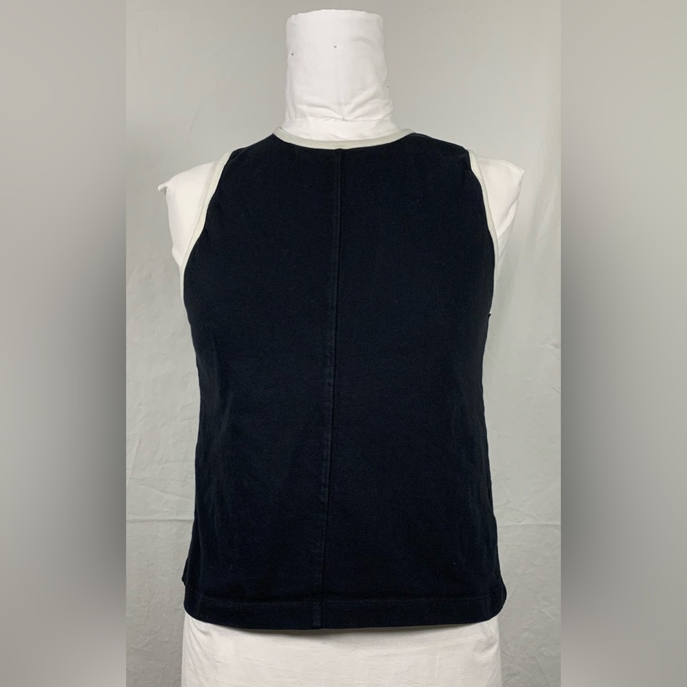 NU-IN Black Tank Top with White Trim - Size XL